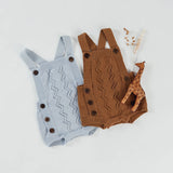 Brown Knit Romper