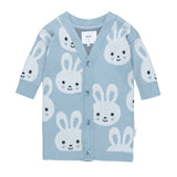 Bunny Knit Cardi - Dusty Blue