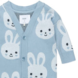 Bunny Knit Cardi - Dusty Blue