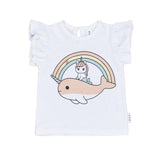 Sea Friends Frill T-Shirt - White