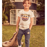 Rainbow Smiley Pocket Drop Crotch Pant