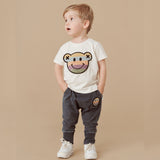 Rainbow Smiley Pocket Drop Crotch Pant