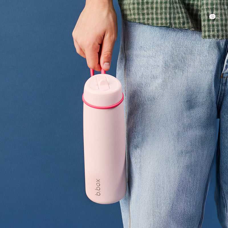 b.box Insulated Flip Top 690ml Bottle - Pink Paradise