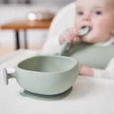 Silicone Bowl + Lid - Sage