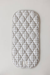 Pram Bassinet Liners- Gingham & Oat