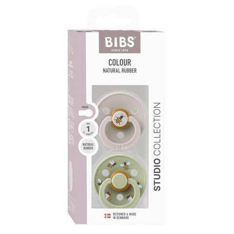 BIBS Pacifier - STUDIO Colour | Latex | Bumblebee Mushroom Mix