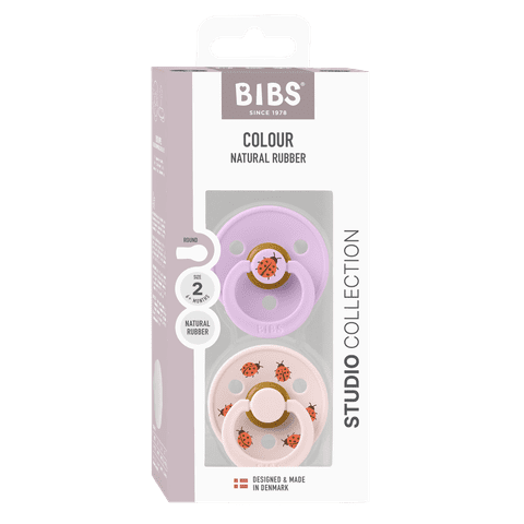 BIBS Pacifier - STUDIO Colour | Latex | Ladybug Violet Sky Mix