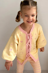 Heart Tie Up Cardigan ✿ Pink Lemonade