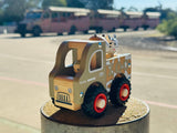 Wooden Zoo Truck Toy with Animal Figurines