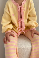 Heart Tie Up Cardigan ✿ Pink Lemonade