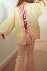 Heart Tie Up Cardigan ✿ Pink Lemonade