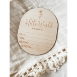 Hello World Flower - Birth Announcement