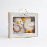 Teething Ring & Dummy Chain Gift Set - Goosey Goosey