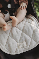 Pram Liner- Oatmeal & Stripe