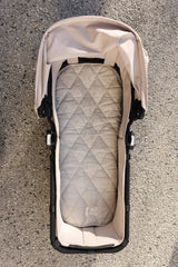 Pram Bassinet Liners- Gingham & Oat