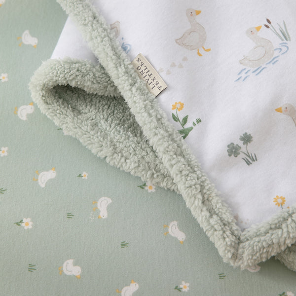 Organic Jersey Sherpa Blanket - Goosey Goosey