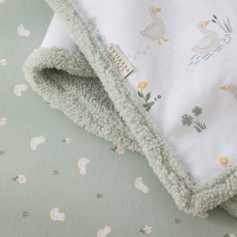Organic Jersey Sherpa Blanket - Goosey Goosey
