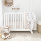 Reversible Quilted Cot Comforter - Happy Sloth