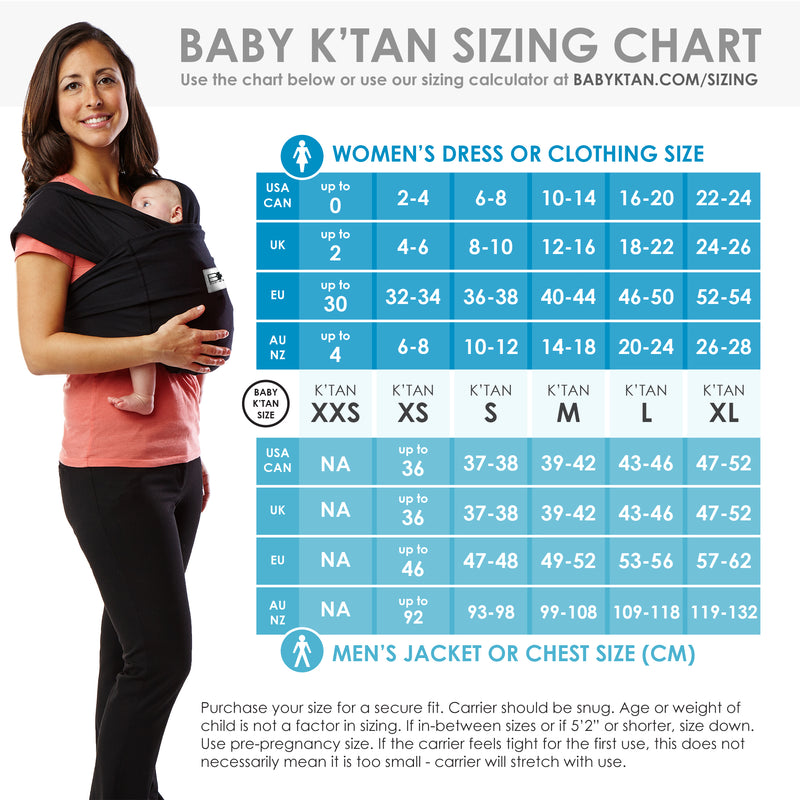 Baby K'Tan Original - Charcoal Stripe