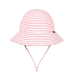 Ponytail Bucket Sun Hat - Pink Stripe
