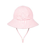 Ponytail Bucket Sun Hat - Pink Stripe