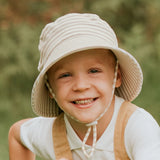 Kids Bucket Hat- Natural Stripe