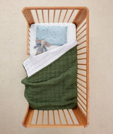 Quilted Coverlet Hunter Stripe - Cot