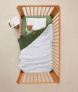 Quilted Coverlet Hunter Stripe - Cot