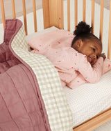 Quilted Coverlet Rosy Gingham - Cot