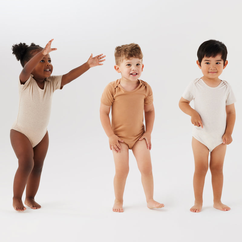 Bodywear 3-Pack Short Sleeve Bodysuits Neutral 0.2 Tog