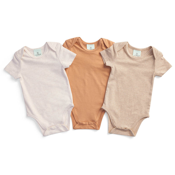 Bodywear 3-Pack Short Sleeve Bodysuits Neutral 0.2 Tog