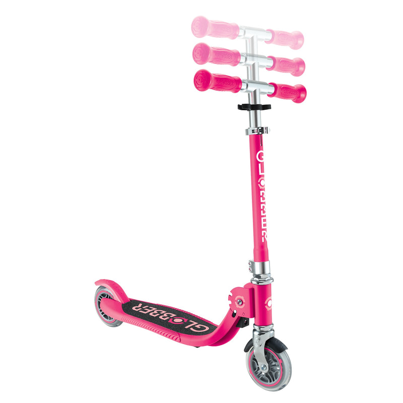 Globber FLOW FOLDABLE JUNIOR with Lights - Pastel Pink/Fuchsia