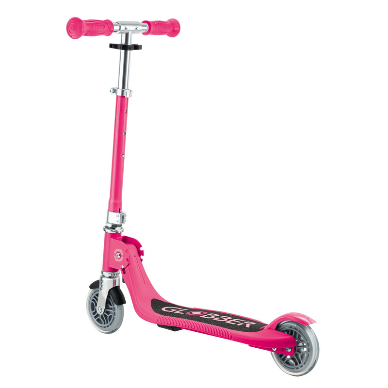 Globber FLOW FOLDABLE JUNIOR with Lights - Pastel Pink/Fuchsia