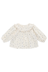 Jamie Kay Organic Cotton Nathalie Blouse - Juniper Fields Blue