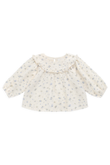 Jamie Kay Organic Cotton Nathalie Blouse - Juniper Fields Blue