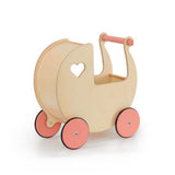 Moover Classic Dolls Pram - Natural/Pink