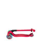 Globber PRIMO Foldable Lights Scooter - New Red/Dark Red