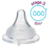 b.box Baby Bottle Anti-Colic Teat - Stage 3 (6m+) | 2pk