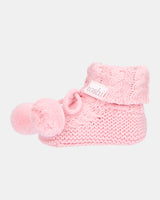 Organic Booties Yummy Misty Rose