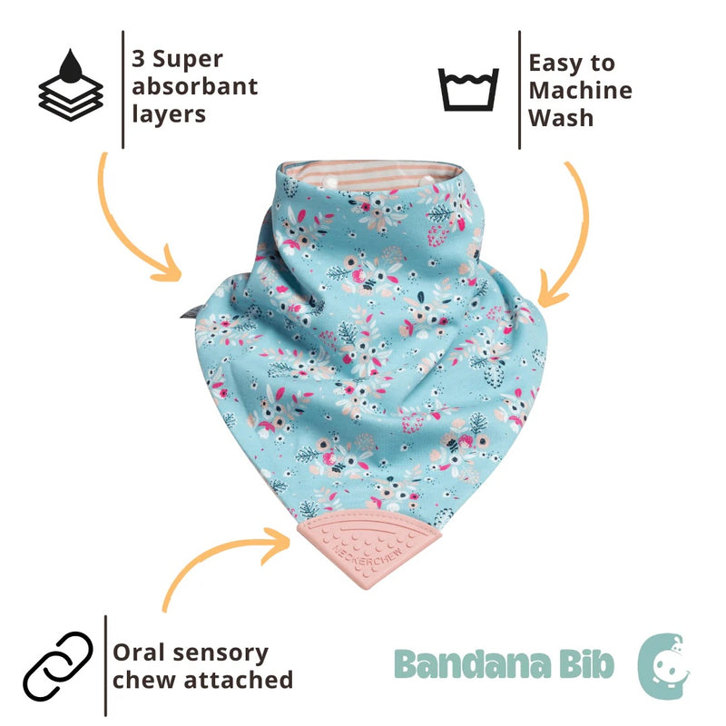 Cheeky Chompers Large Neckerchew - Botanical Bloom