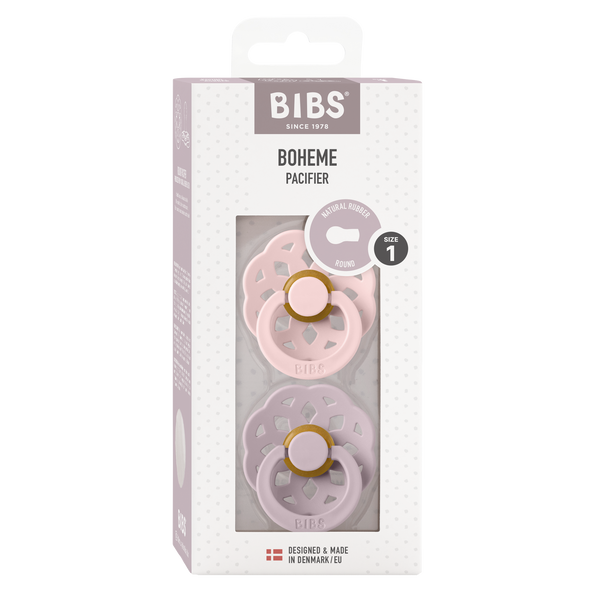 BIBS Pacifier - Boheme | Latex | Blossom/Dusky Lilac