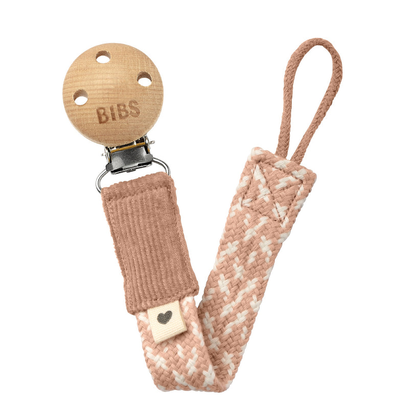 BIBS Pacifier Clip - Blush/Ivory