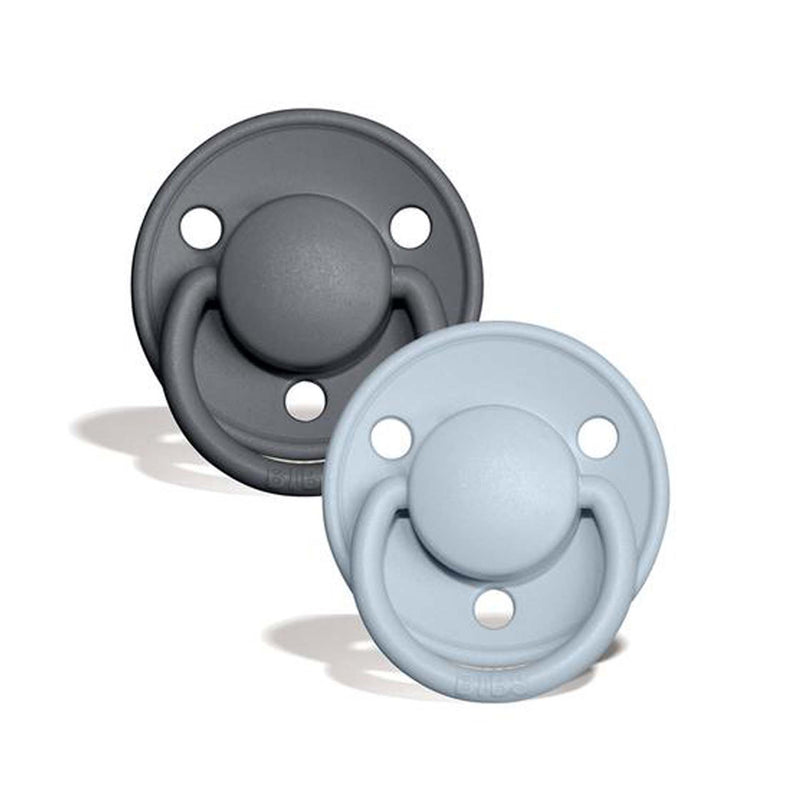 BIBS Pacifier - De Lux | Silicone | Iron/Baby Blue