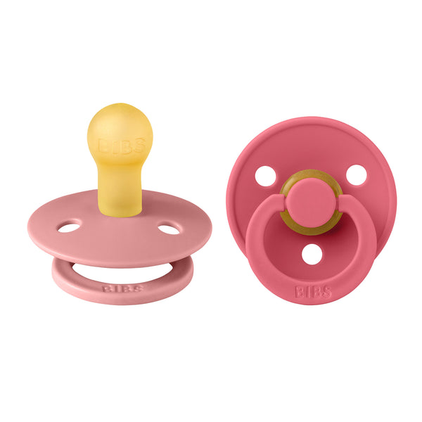 BIBS Pacifier - Colour | Latex | Dusty Pink/Coral