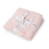 Diamond Knit Baby Blanket - Blush Pink