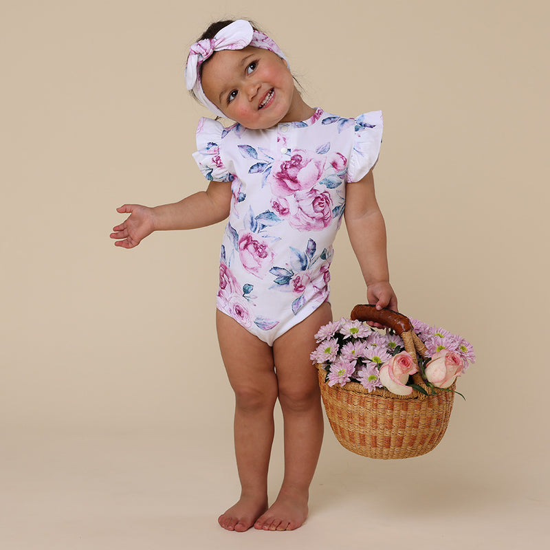 Short Sleeve Bodysuit - Lilac Skies