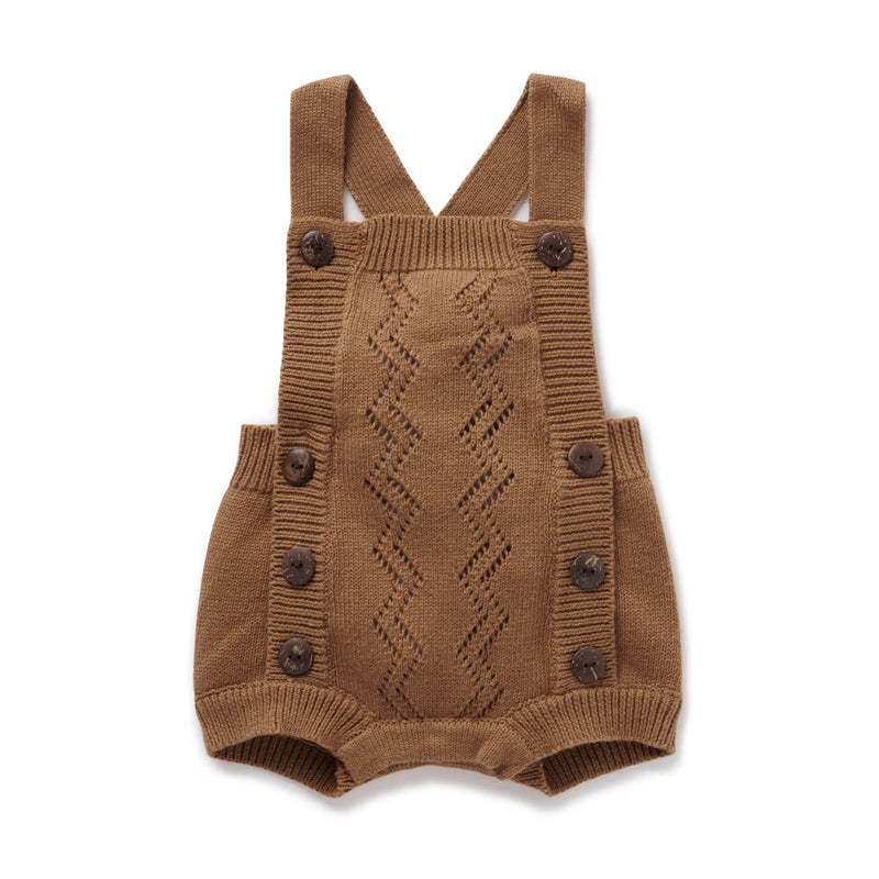 Brown Knit Romper