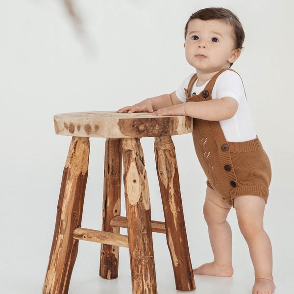 Brown Knit Romper
