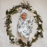 Snuggle Hunny Baby Jersey Wrap & Beanie Set - Eucalypt