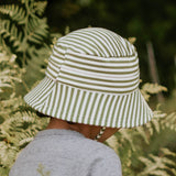 Kids Classic Bucket Sun Hat - Khaki Stripe